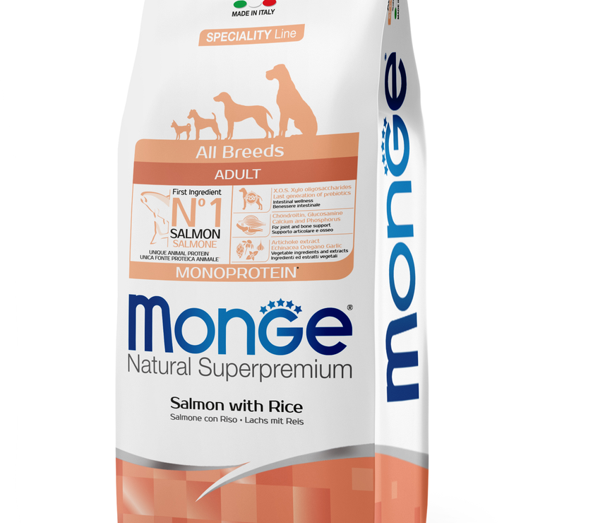 MONGE PERRO ADULTO SALMON Y ARROZ 12 KG