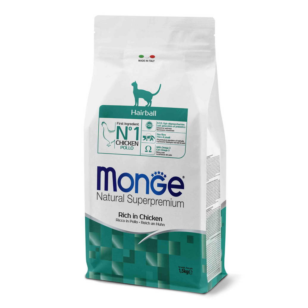 MONGE GATO ADULTO CONTROL DE BOLAS DE PELO 1.5 KG