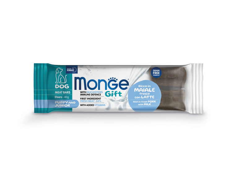MONGE GIFT BARRA DE ALIMENTO PERRO CACHORRO (CERDO+LECHE)