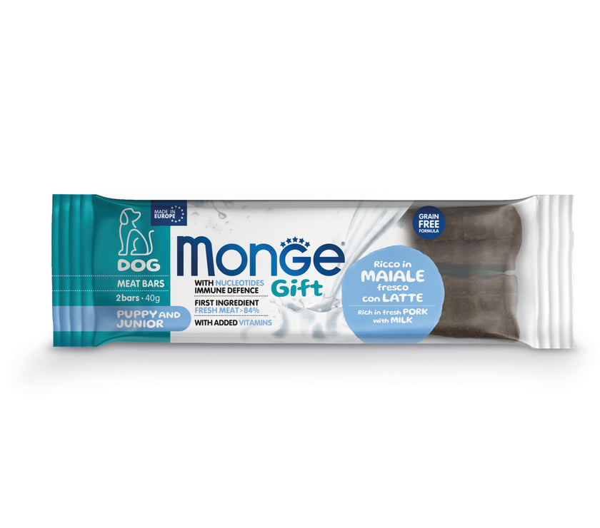 MONGE GIFT BARRA DE ALIMENTO PERRO CACHORRO (CERDO+LECHE)